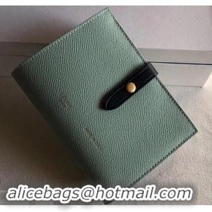 Top Quality Celine Bicolour Medium Strap Multifunction Wallet 608012 Pale Green/Navy Blue