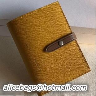 Fashionable Celine Bicolour Medium Strap Multifunction Wallet 608012 Yellow/Brown