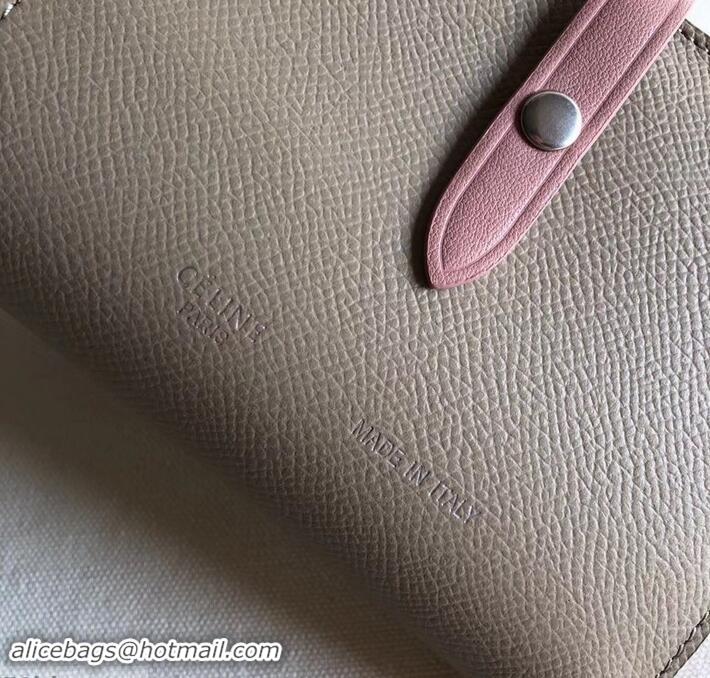 Reasonable Price Celine Bicolour Medium Strap Multifunction Wallet 608012 Camel/Pink