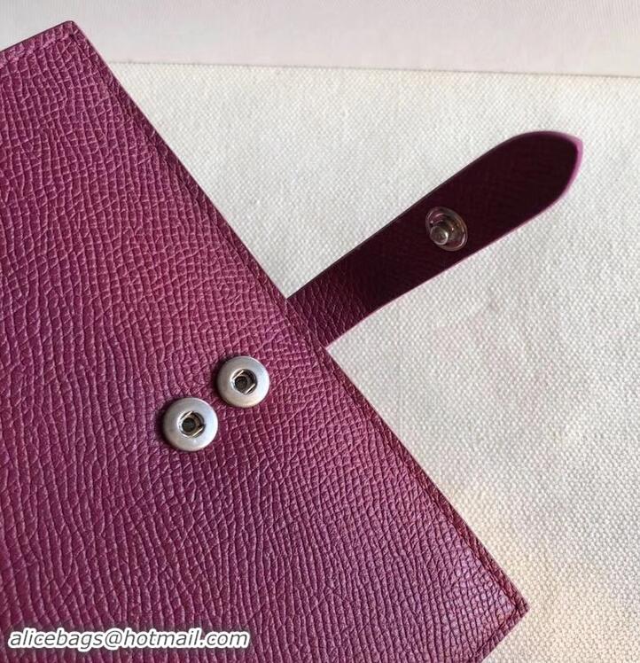 Promotional Celine Bicolour Medium Strap Multifunction Wallet 608012 Burgundy/Fuchsia