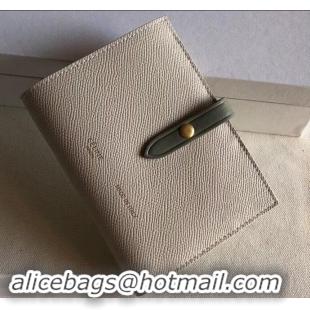 Shop Celine Bicolour Medium Strap Multifunction Wallet 608012 Creamy/Army Green