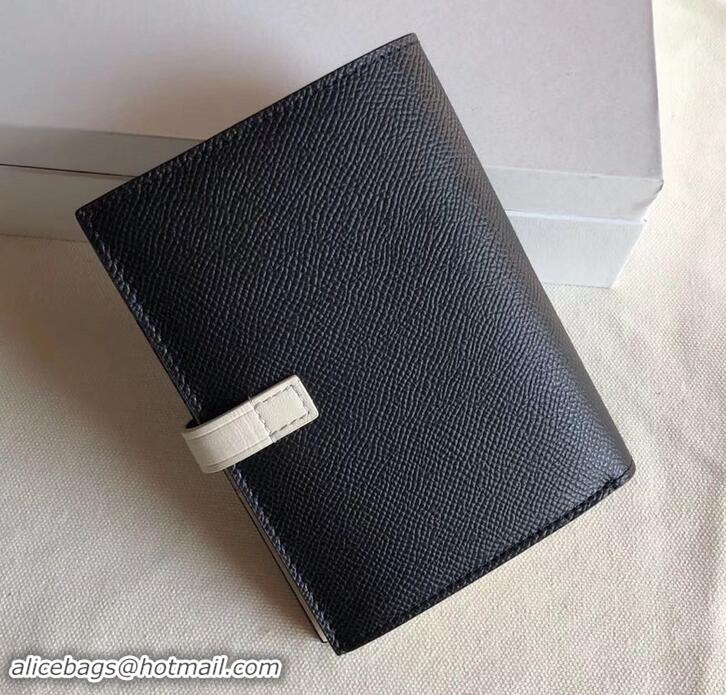 Stylish Celine Bicolour Medium Strap Multifunction Wallet 608012 Black/White