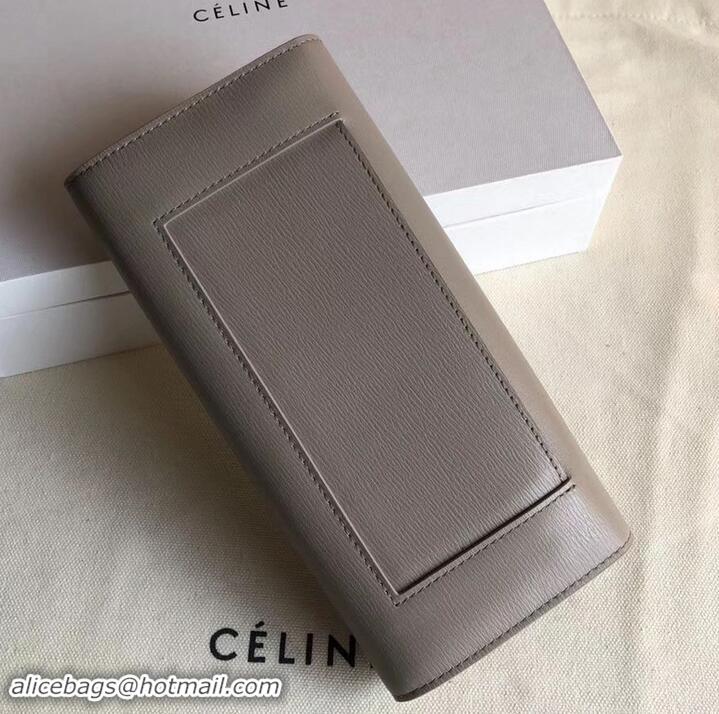 Well Crafted Celine Epi Large Flap Multifunction Wallet 600911 Light Gray