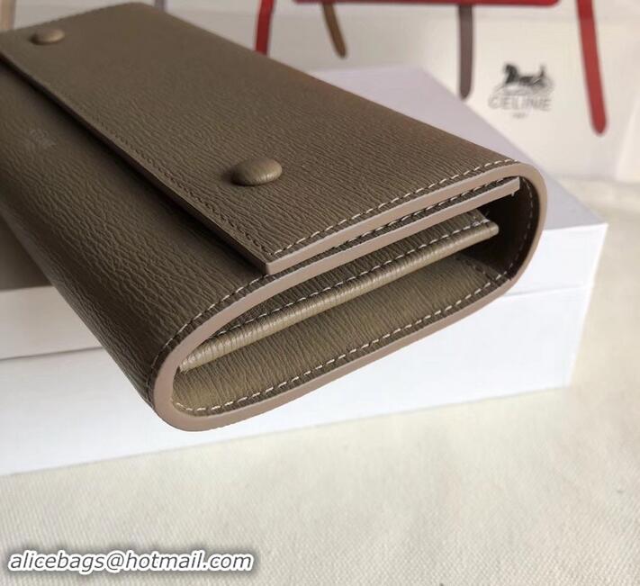 Trendy Design Celine Epi Large Flap Multifunction Wallet 600911 Coffee