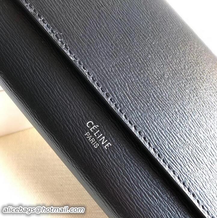 Top Quality Celine Epi Large Flap Multifunction Wallet 600911 Black