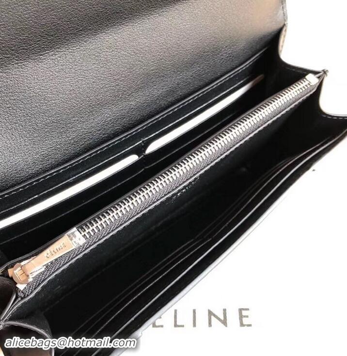 Top Quality Celine Epi Large Flap Multifunction Wallet 600911 Black