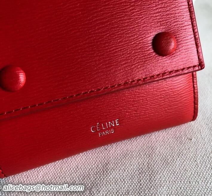 Top Quality Celine Epi Small Flap Folded Multifunction Wallet 600913 Red