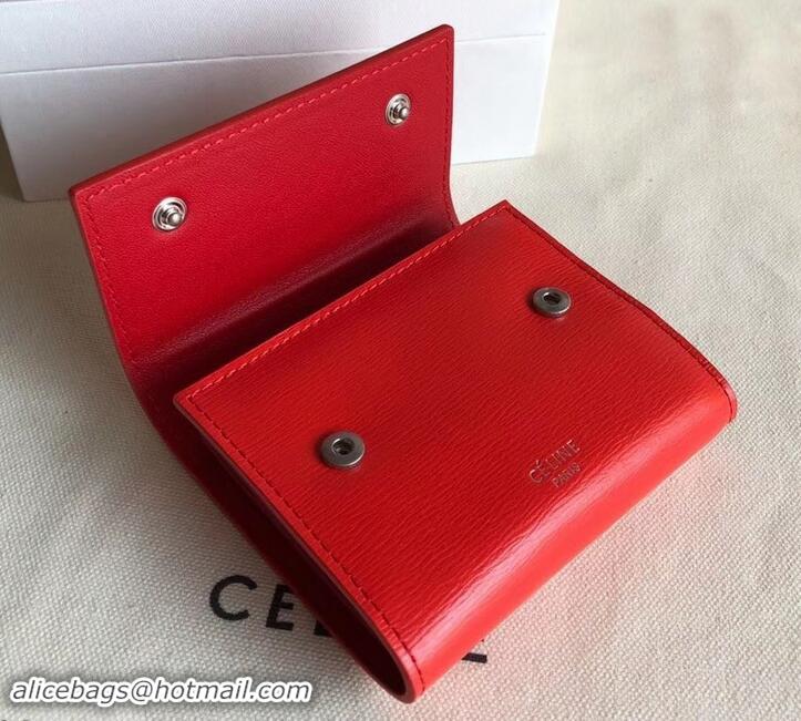 Top Quality Celine Epi Small Flap Folded Multifunction Wallet 600913 Red