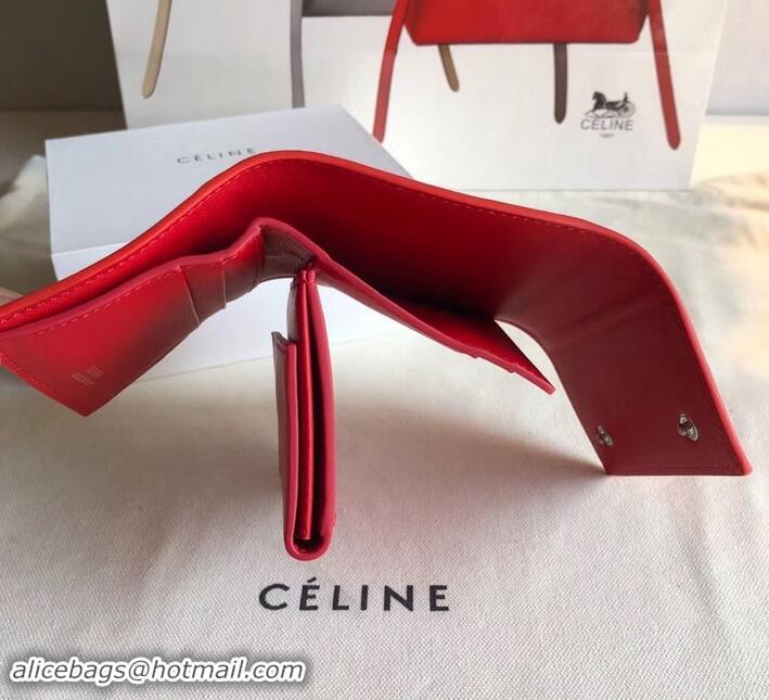 Top Quality Celine Epi Small Flap Folded Multifunction Wallet 600913 Red