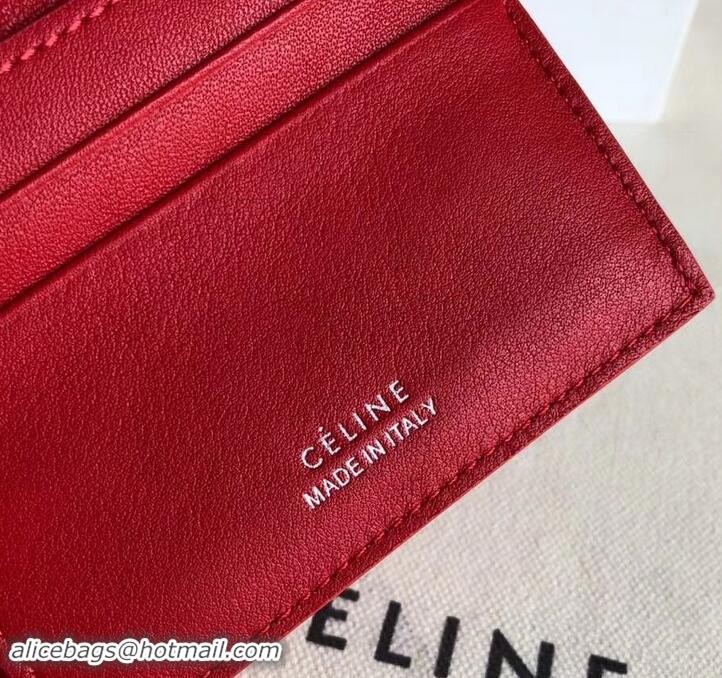 Top Quality Celine Epi Small Flap Folded Multifunction Wallet 600913 Red