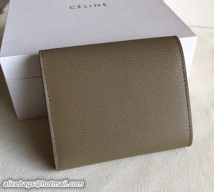 Perfect Celine Epi Small Flap Folded Multifunction Wallet 600913 Coffee