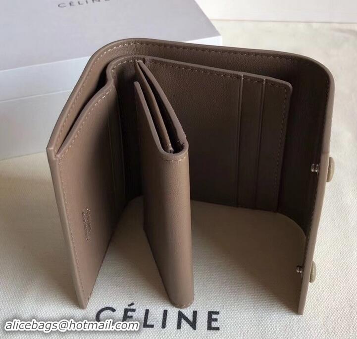 Perfect Celine Epi Small Flap Folded Multifunction Wallet 600913 Coffee