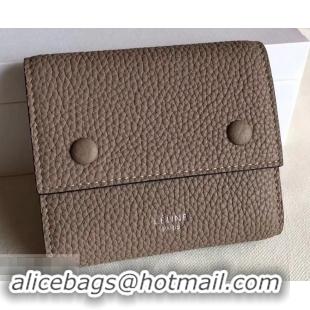 Most Popular Celine Grained Leather Small Flap Folded Multifunction Wallet 600914 Camel