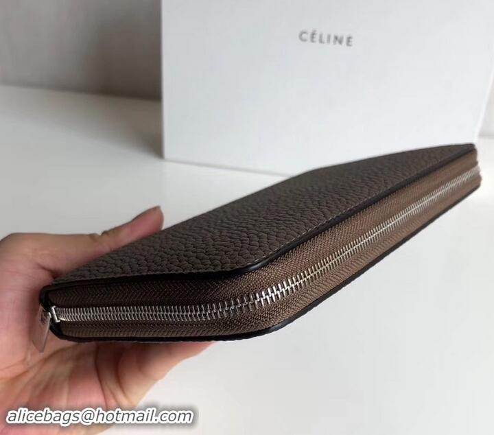 Promotion Shop Celine Large Multifunction Zip Around Wallet 600916 Camel/Yellow