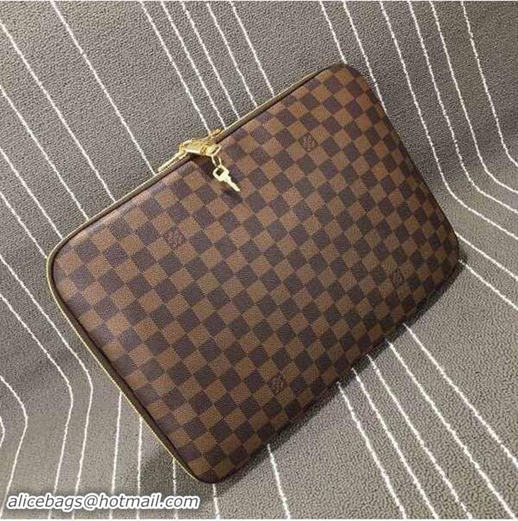 Most Popular Louis Vuitton Damier Ebene Canvas Computer Sleeve 15 Inch N58023