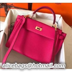 Luxury Hermes Kelly 28cm Bag In Original togo Leather With Gold/Sliver Hardware 600920 Peach Red 