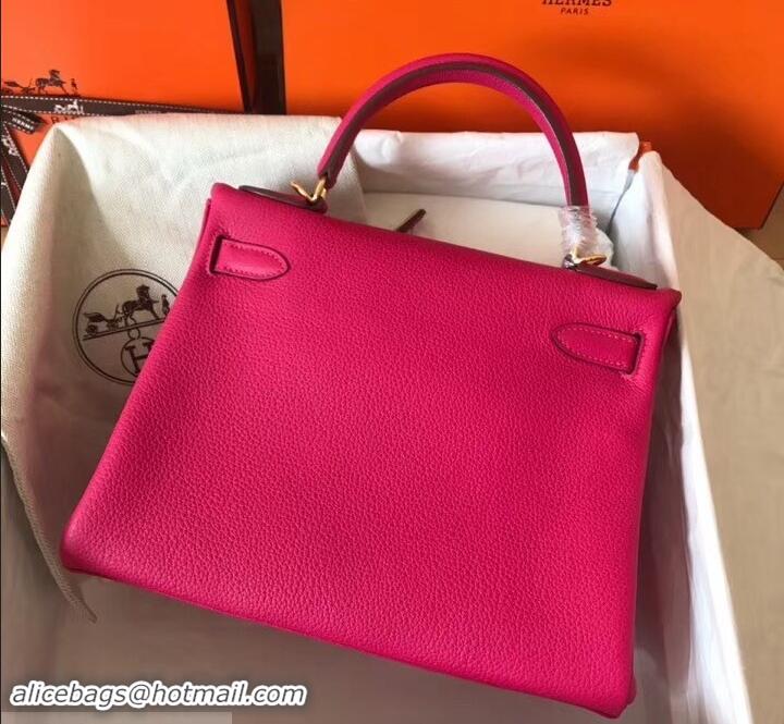 Luxury Hermes Kelly 28cm Bag In Original togo Leather With Gold/Sliver Hardware 600920 Peach Red 