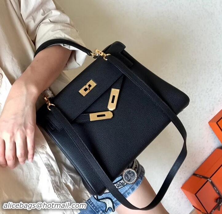 Design Hermes Kelly 28cm/32cm Bag In Original togo Leather With Gold/Sliver Hardware 600920 black