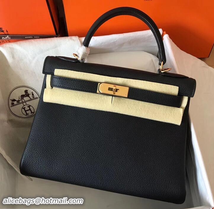 Design Hermes Kelly 28cm/32cm Bag In Original togo Leather With Gold/Sliver Hardware 600920 black