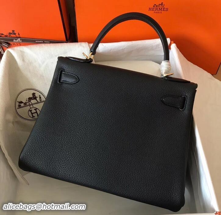 Design Hermes Kelly 28cm/32cm Bag In Original togo Leather With Gold/Sliver Hardware 600920 black