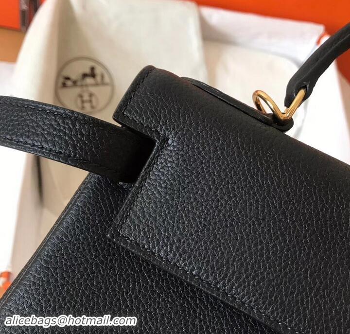 Design Hermes Kelly 28cm/32cm Bag In Original togo Leather With Gold/Sliver Hardware 600920 black