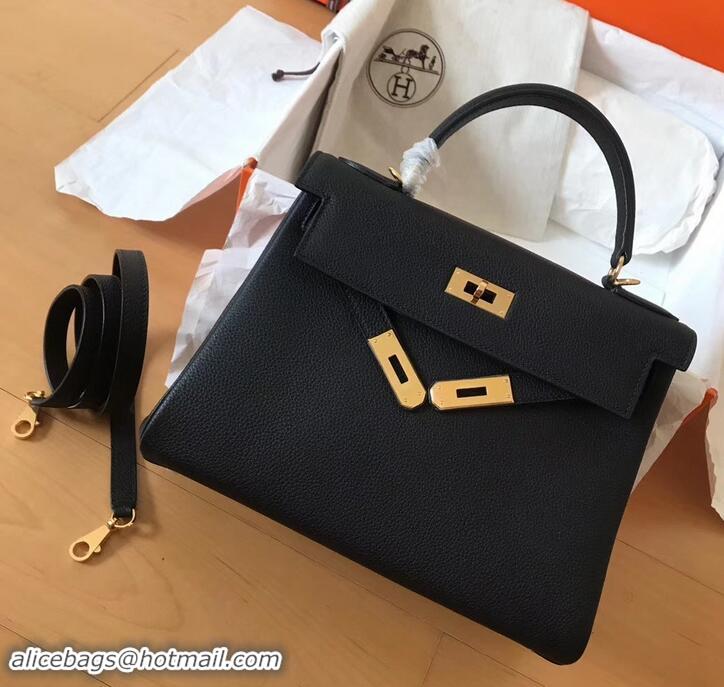 Design Hermes Kelly 28cm/32cm Bag In Original togo Leather With Gold/Sliver Hardware 600920 black