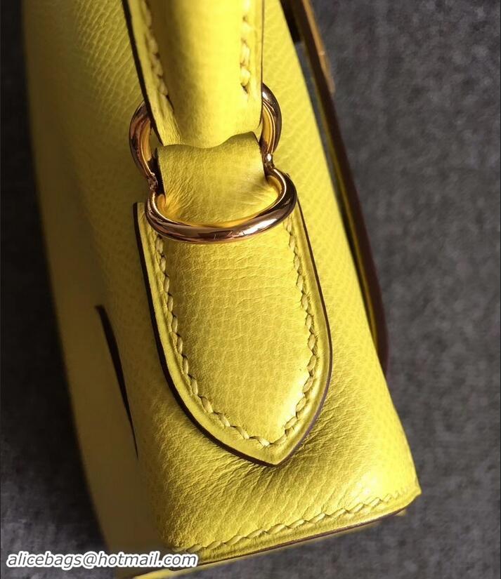 Colorful Hermes Kelly 28cm/32cm Bag In Original togo Leather With Gold/Sliver Hardware 600920 lemon yellow