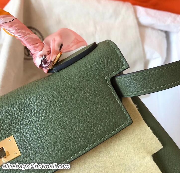 Promotional Hermes Kelly 28cm Bag In Original togo Leather With Gold/Sliver Hardware 600920 army green