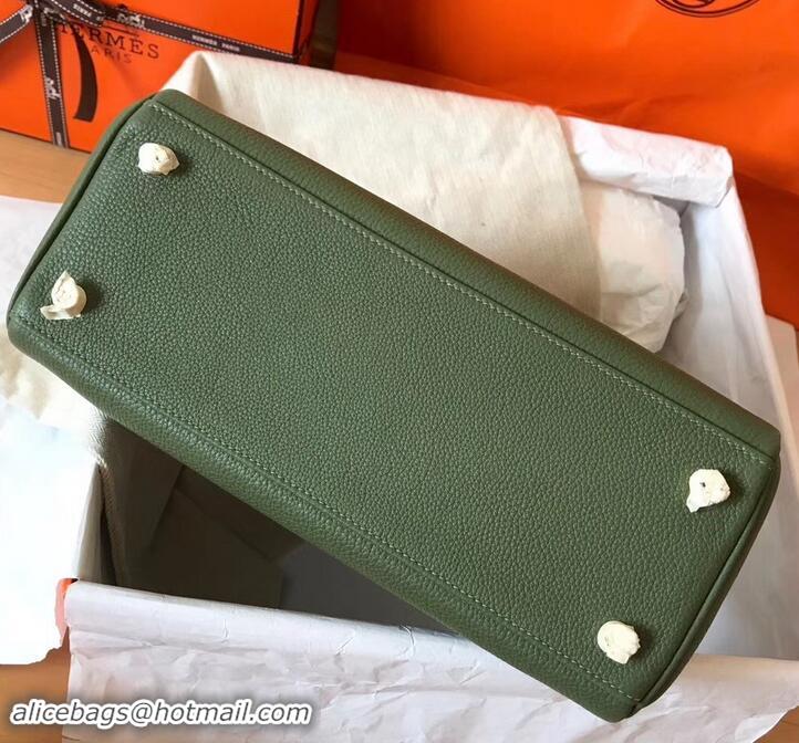 Promotional Hermes Kelly 28cm Bag In Original togo Leather With Gold/Sliver Hardware 600920 army green