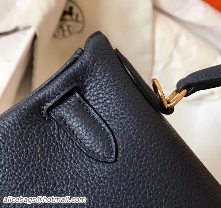 Luxury Classic Hermes Kelly 28cm Bag In Original togo Leather With Gold/Sliver Hardware 600920 navy blue