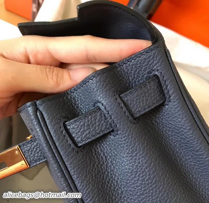 Luxury Classic Hermes Kelly 28cm Bag In Original togo Leather With Gold/Sliver Hardware 600920 navy blue