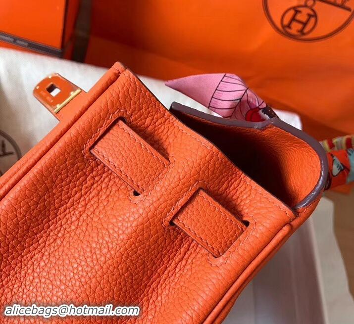 Comfortable Hermes Kelly 28cm Bag In Original togo Leather With Gold/Sliver Hardware 600920 orange