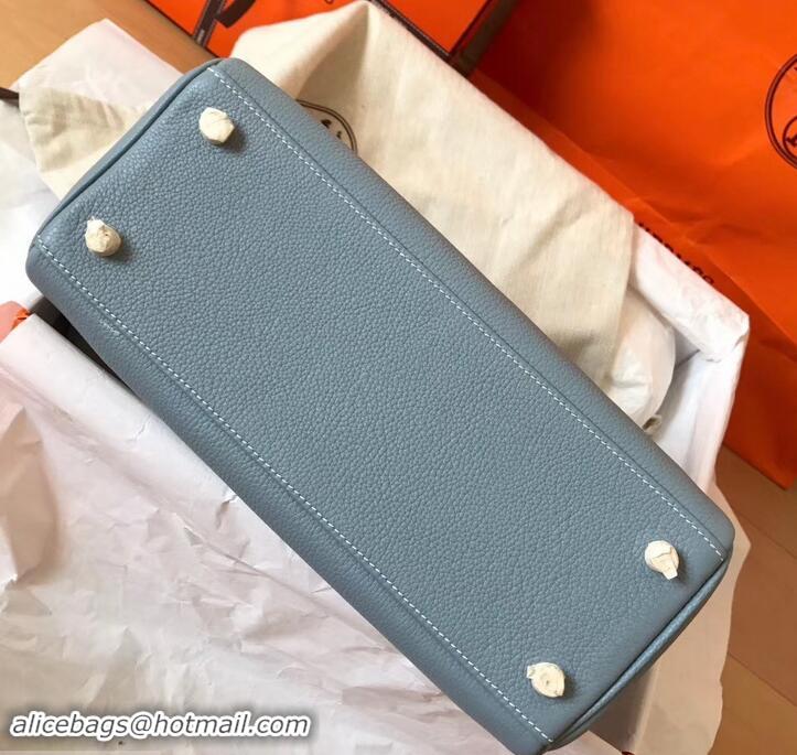 Classic Hermes Kelly 28cm Bag In Original togo Leather With Gold/Sliver Hardware 600920 Blue Lin