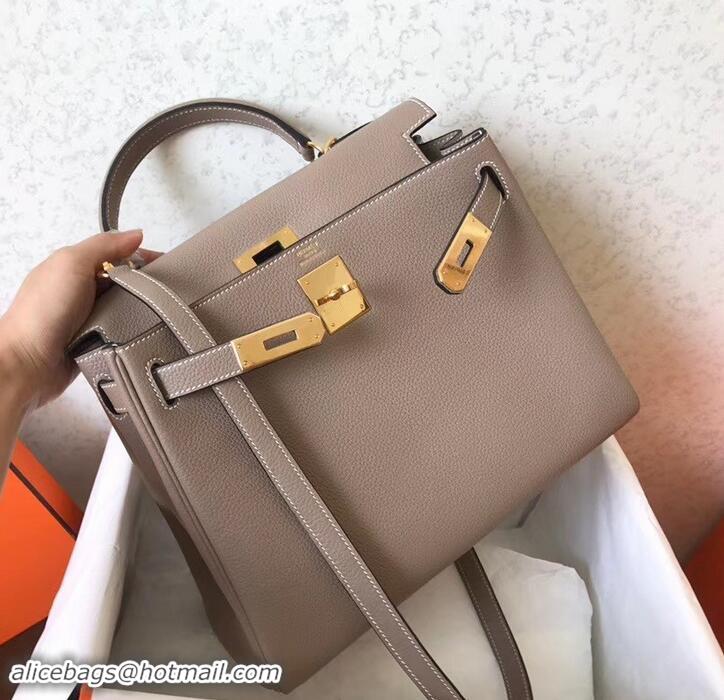 Discount Hermes Kelly 28cm Bag In Original togo Leather With Gold/Sliver Hardware 600920 etain