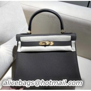 Discounts Hermes Kelly 28cm Bag In Original togo Leather With Gold/Sliver Hardware 600920 Vert Gris