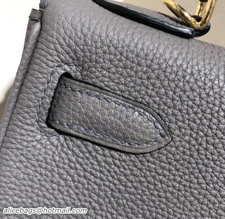 Discounts Hermes Kelly 28cm Bag In Original togo Leather With Gold/Sliver Hardware 600920 Vert Gris