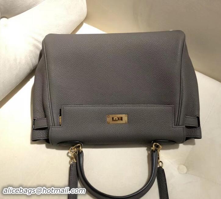 Discounts Hermes Kelly 28cm Bag In Original togo Leather With Gold/Sliver Hardware 600920 Vert Gris