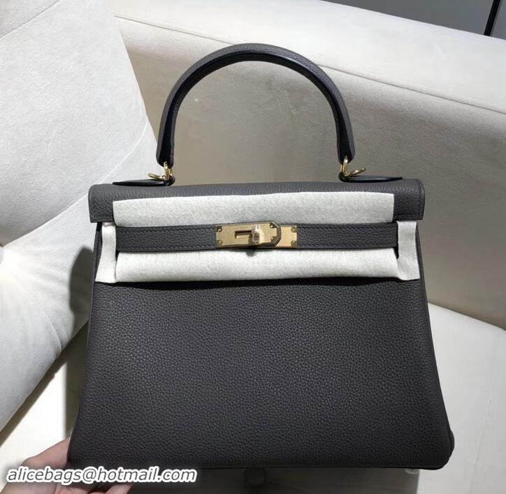 Discounts Hermes Kelly 28cm Bag In Original togo Leather With Gold/Sliver Hardware 600920 Vert Gris