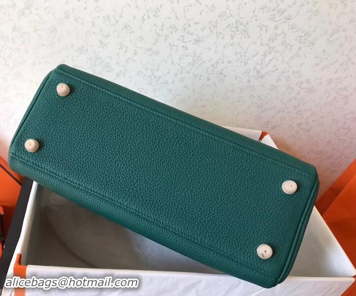 Luxury Hermes Kelly 28cm Bag In Original togo Leather With Gold/Sliver Hardware 600920 Malachite