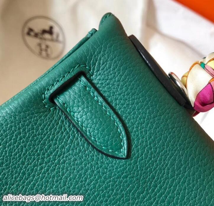 Luxury Hermes Kelly 28cm Bag In Original togo Leather With Gold/Sliver Hardware 600920 Malachite