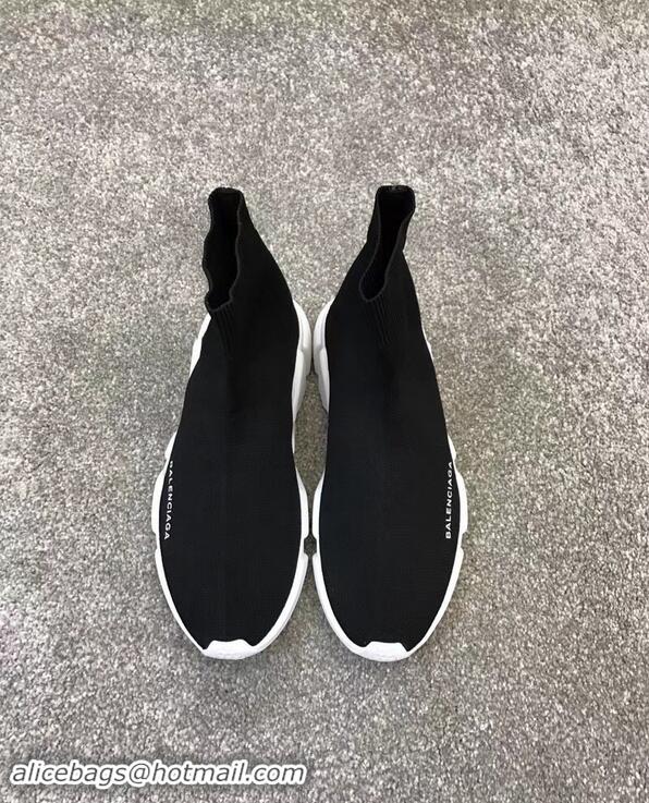 Low Price Balenciaga Knit Sock Speed Trainers Sneakers B92901 Black/White 2019