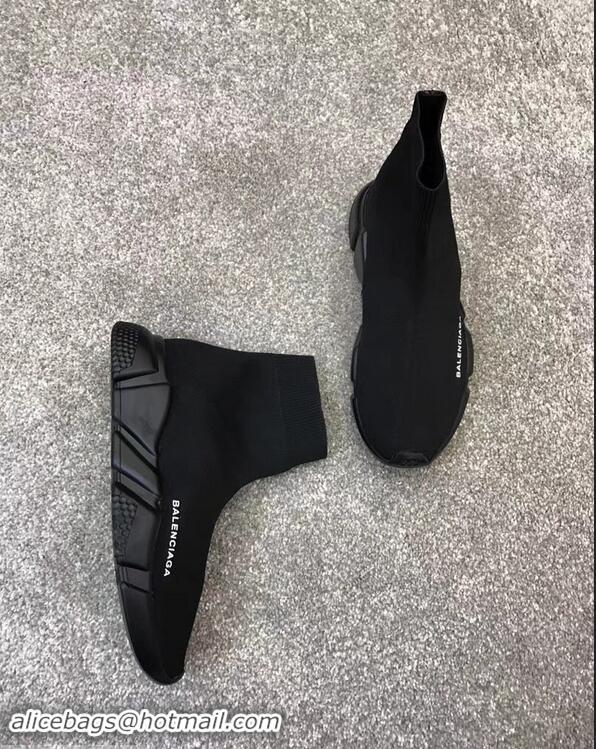 Super Quality Balenciaga Knit Sock Speed Trainers Sneakers B92902 All Black 2019