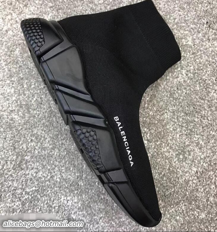 Super Quality Balenciaga Knit Sock Speed Trainers Sneakers B92902 All Black 2019