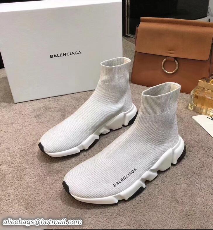 Best Price Balenciaga Knit Sock Speed Trainers Sneakers B92901 Line Creamy 2019