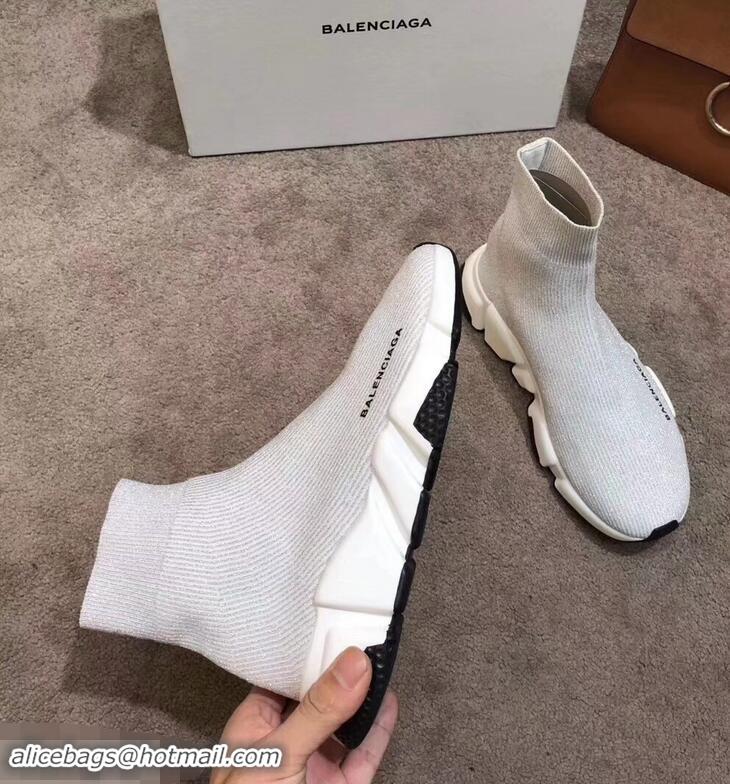 Best Price Balenciaga Knit Sock Speed Trainers Sneakers B92901 Line Creamy 2019