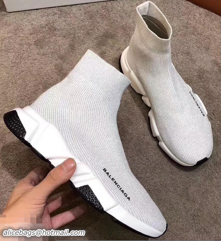 Best Price Balenciaga Knit Sock Speed Trainers Sneakers B92901 Line Creamy 2019