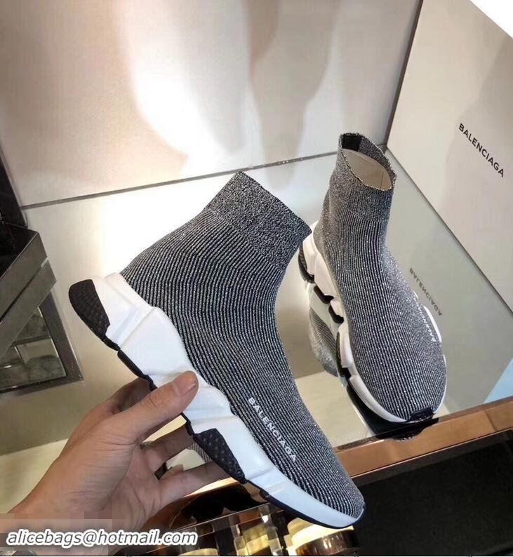 Reasonable Price Balenciaga Knit Sock Speed Trainers Sneakers B92902 Line Gray 2019