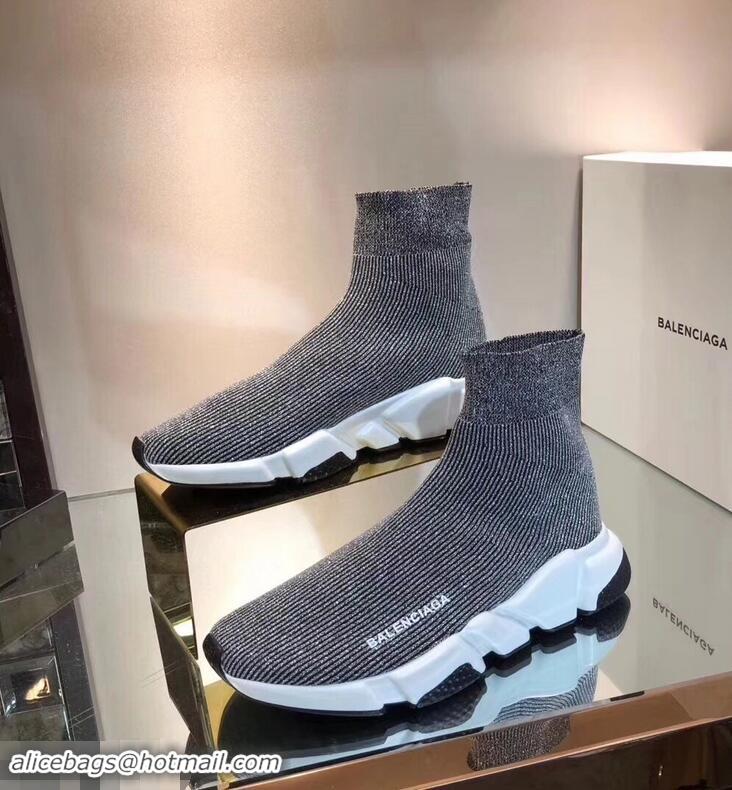 Reasonable Price Balenciaga Knit Sock Speed Trainers Sneakers B92902 Line Gray 2019