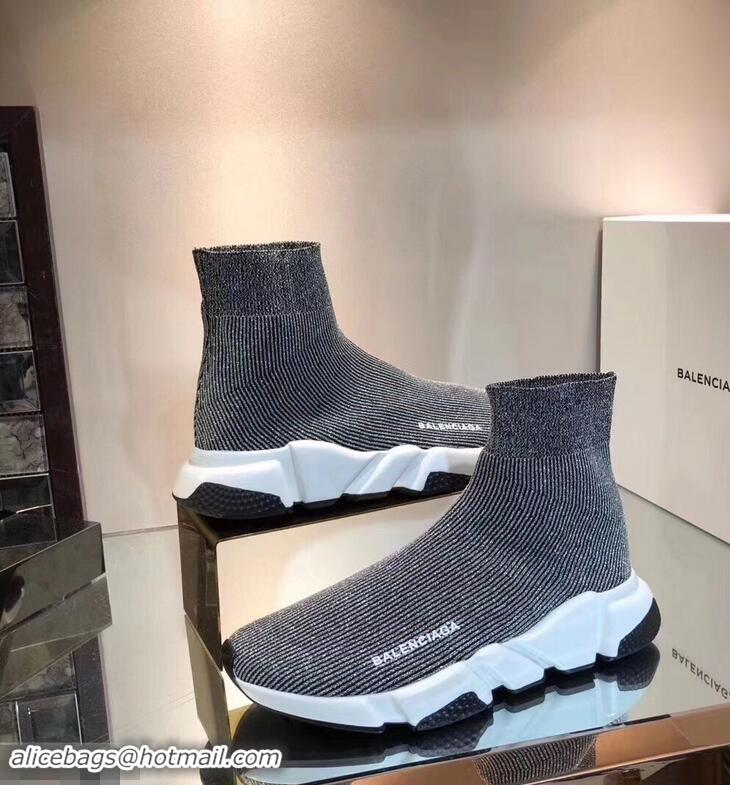 Reasonable Price Balenciaga Knit Sock Speed Trainers Sneakers B92902 Line Gray 2019