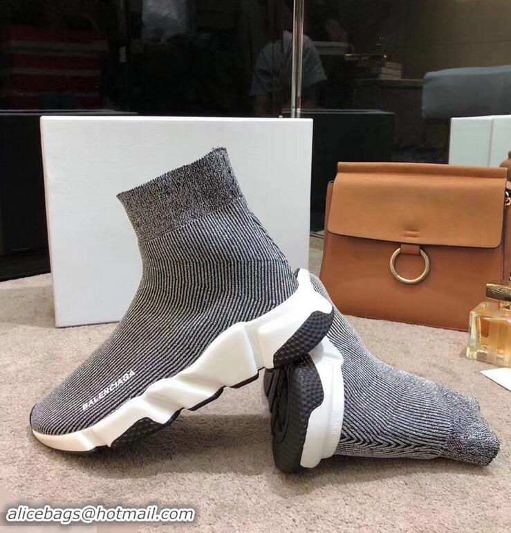 Reasonable Price Balenciaga Knit Sock Speed Trainers Sneakers B92902 Line Gray 2019